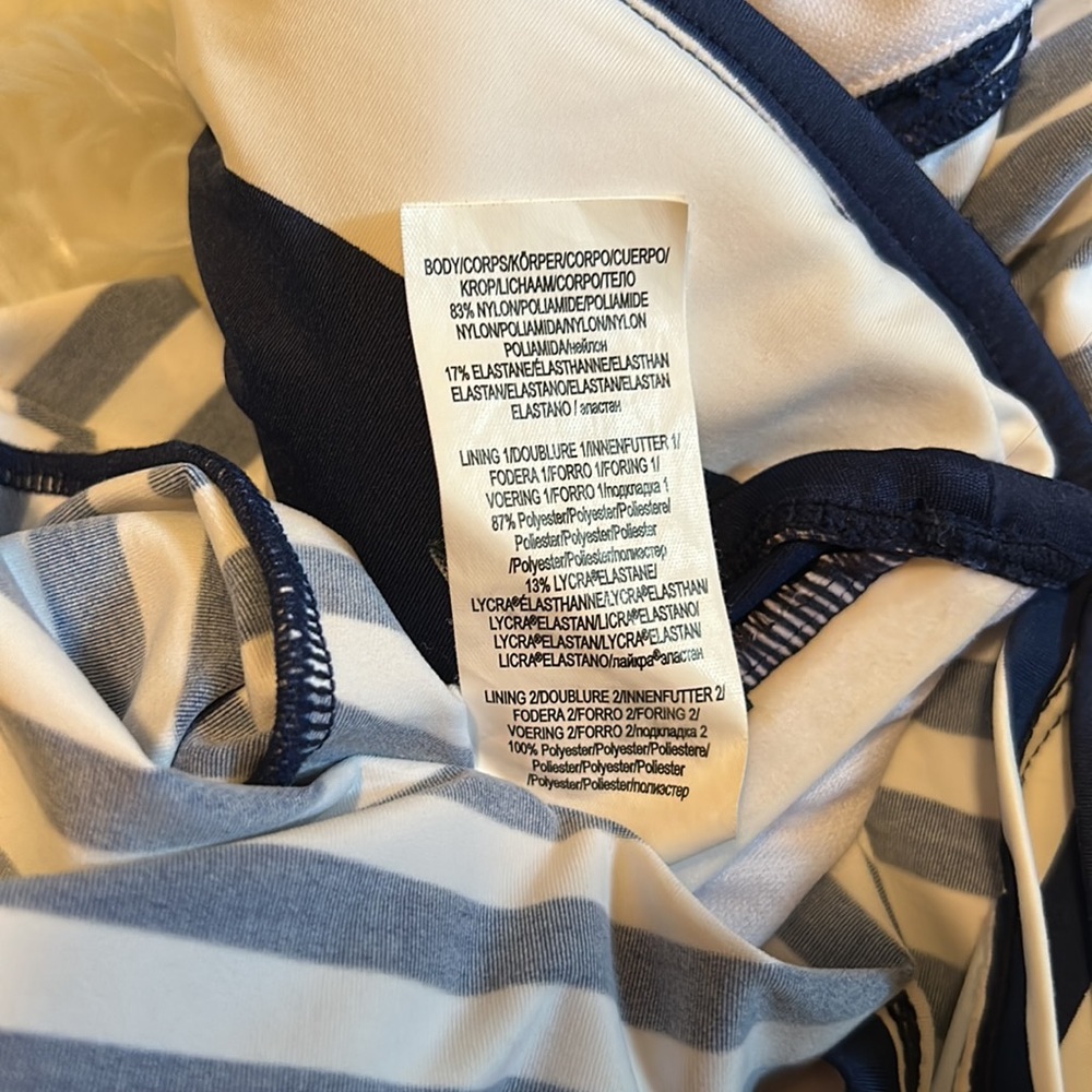 Lauren Ralph Lauren Indigo Striped Tankini Top - Picture 6 of 6